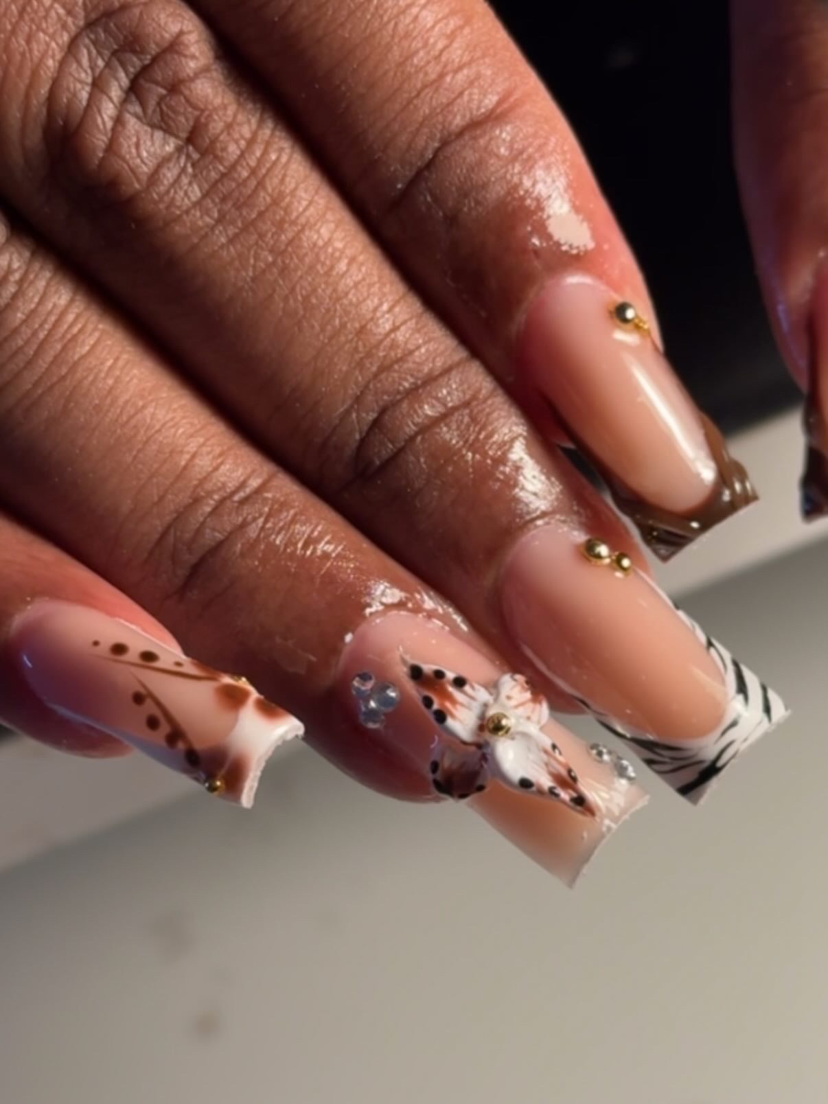 Effet 3D + Strass + Blomming gel